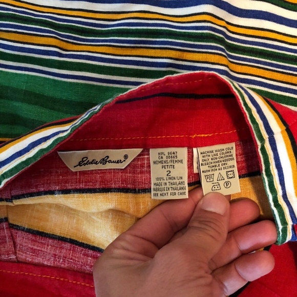 Eddie Bauer Striped Skirt Size Petite 2 - Picture 3 of 5